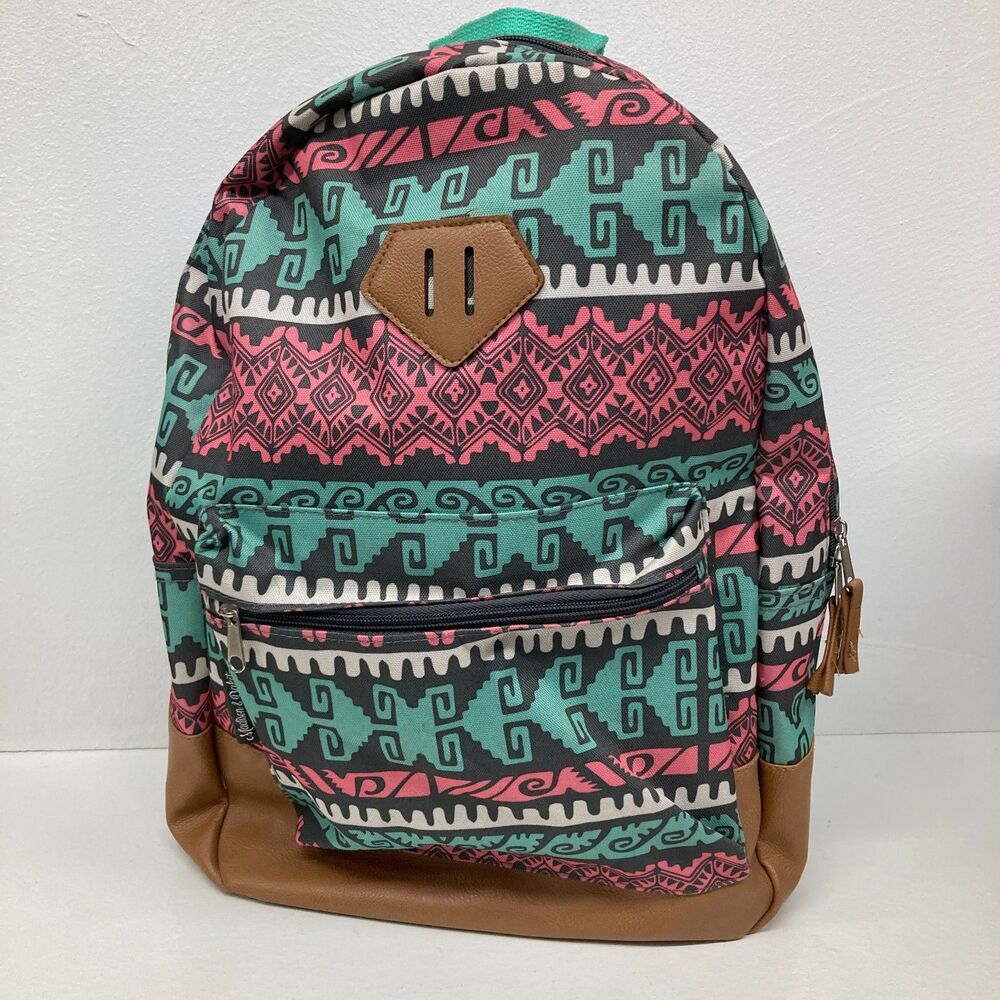 Madison & Dakota Backpack Southwestern Indian Aztec Print Pastel